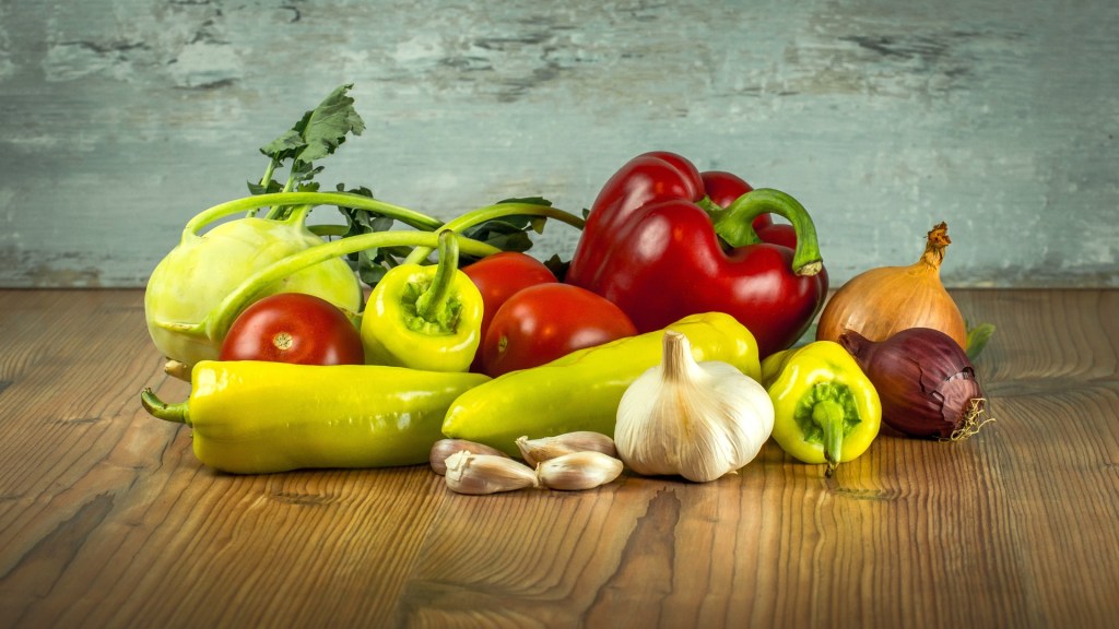 Vegetables on wood table