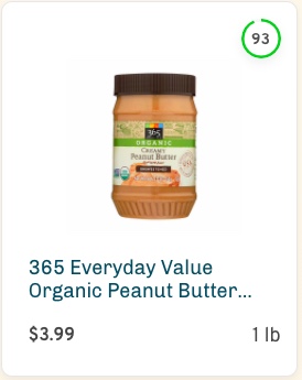 365 Everyday Value Organic Peanut Butter Spread Nutrition and Ingredients