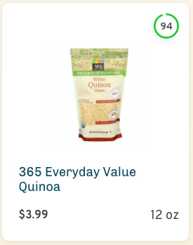 365 Everyday Value Quinoa Nutrition and Ingredients