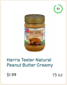 Harris Teeter Natural Peanut Butter Creamy Nutrition and Ingredients