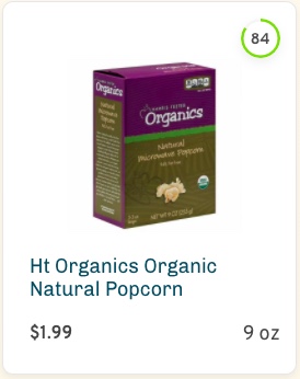 Harris Teeter Organics Organic Natural Popcorn Nutrition and Ingredients