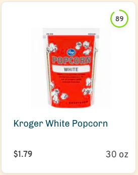 Kroger White Popcorn Nutrition and Ingredients