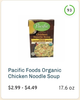 Pacific Foods Organic Chicken Noodle Soup Nutrition and Ingredients