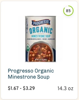 Progresso Organic Minestrone Soup Nutrition and Ingredients
