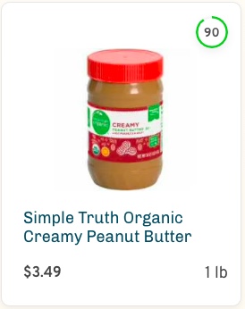 Simple Truth Organic Creamy Peanut Butter Nutrition and Ingredients