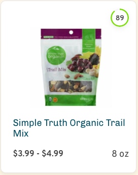 Simple Truth Organic Trail Mix Nutrition and Ingredients