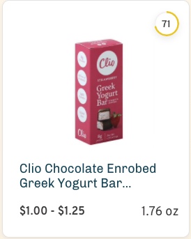 Clio Chocolate Enrobed Greek Yogurt Bar nutrition and ingredients