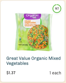 Great Value Organic Mixed Vegetables nutrition and ingredients
