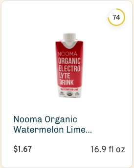 Nooma Organic Watermelon Lime Electrolyte Drink nutrition and ingredients