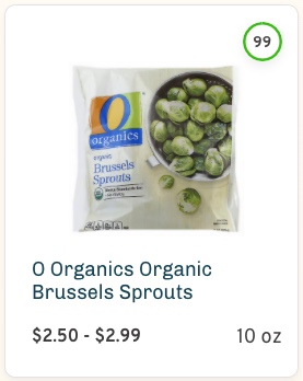 O Organics Organic Brussels Sprouts Nutrition and Ingredients