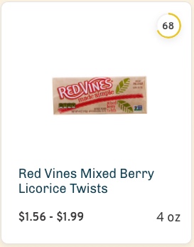 Red Vines Mixed Berry Licorice Twists nutrition and ingredients