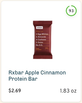 Rxbar Apple Cinnamon Protein Bar nutrition and ingredients