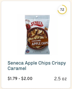 Seneca Apple Chips Crispy Caramel nutrition and ingredients