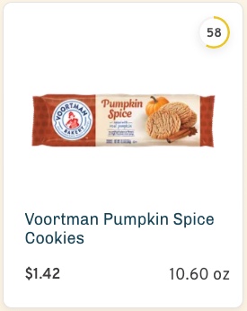 Voortman Pumpkin Spice Cookies nutrition and ingredients