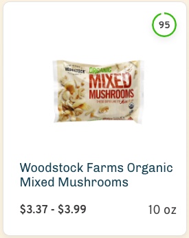 Woodstock Farms Organic Mixed Mushrooms Nutrition and ingredients