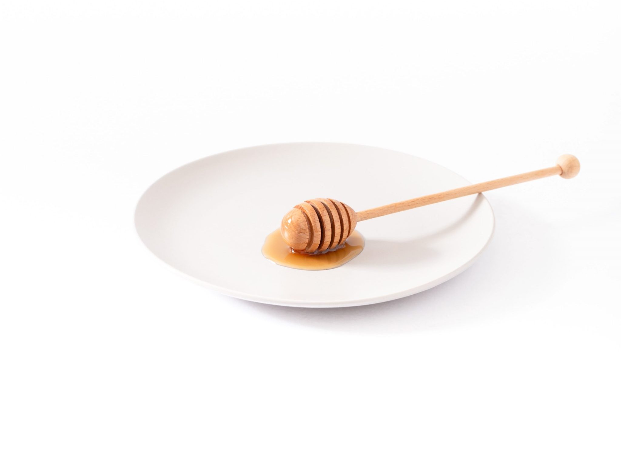 natural sweetener honey on a plate