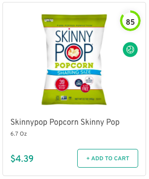 Skinnypop Popcorn Skinny Pop Nutrition and Ingredients