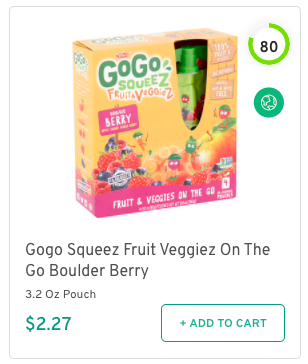 Gogo Squeez Applesauce Nutrition and Ingredients