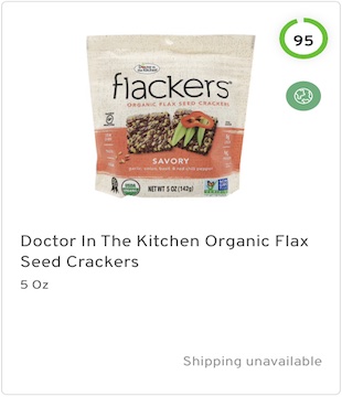 Doctor In The Kitchen Organic Flax Seed Crackers Nutrition and Ingredients