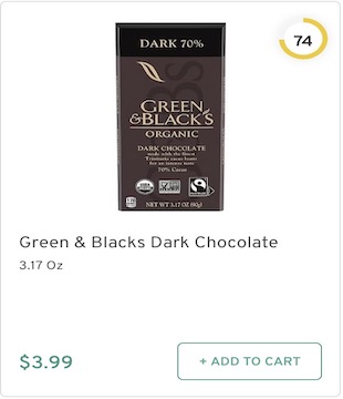 Green & Blacks Dark Chocolate Nutrition and Ingredients