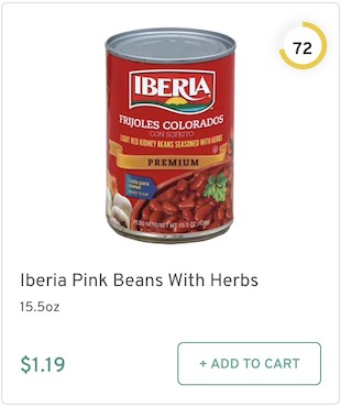 Iberia Pink Beans With Herbs Nutrition and Ingredients