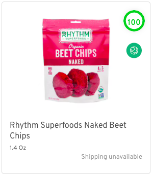 Rhythm Superfoods Naked Beet Chips Nutrition and Ingredients