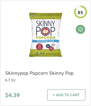 Skinnypop Popcorn Skinny Pop Nutrition and Ingredients