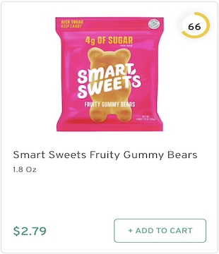 Smart Sweets Fruity Gummy Bears Nutrition and Ingredients