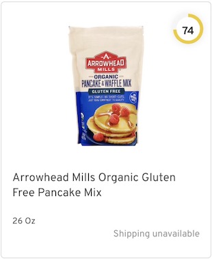 Arrowhead Mills Organic Gluten Free Pancake Mix Nutrition and Ingredients