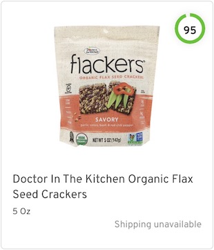 Doctor In The Kitchen Organic Flax Seed Crackers Nutrition and Ingredients