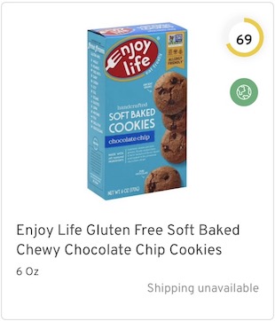 Enjoy Life Crunchy Chocolate Chip Mini Cookies Nutrition and Ingredients