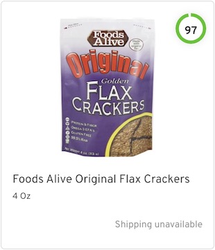 Foods Alive Original Flax Crackers Nutrition and Ingredients