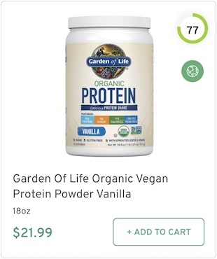 Garden Of Life Organic Vegan Protein Powder Vanilla Nutrition and Ingredients