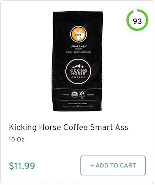 Kicking Horse Coffee Smart Ass Nutrition and Ingredients