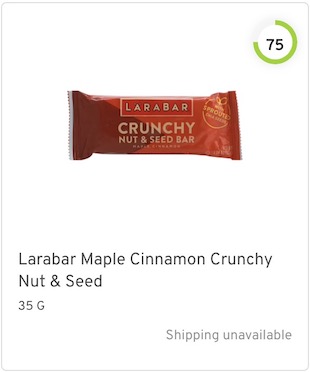 Larabar Maple Cinnamon Crunchy Nut & Seed Nutrition and Ingredients