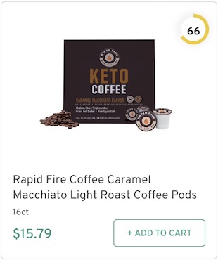 Rapid Fire Coffee Caramel Macchiato Light Roast Coffee Pods Nutrition and Ingredients