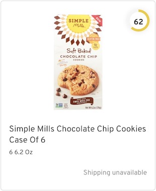 Simple Mills Chocolate Chip Cookies Nutrition and Ingredients