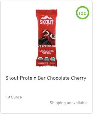 Skout Protein Bar Chocolate Cherry Nutrition and Ingredients