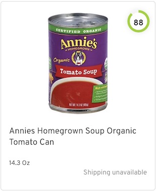 Annies Homegrown Soup Organic Tomato Can Nutrition and Ingredients