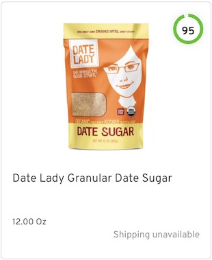 Date Lady Granular Date Sugar Nutrition and Ingredients