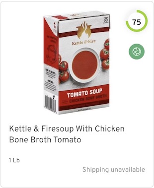 Kettle & Firesoup With Chicken Bone Broth Tomato Nutrition and Ingredients