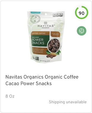 Navitas Organics Organic Coffee Cacao Power Snacks Nutrition and Ingredients