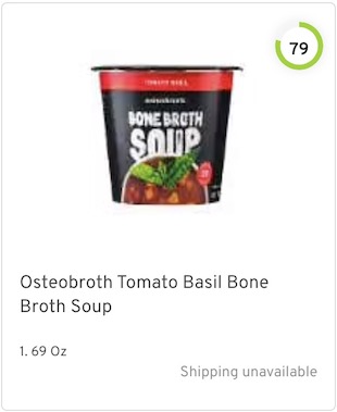 Osteobroth Tomato Basil Bone Broth Soup Nutrition and Ingredients