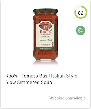 Rao's - Tomato Basil Italian Style Slow Simmered Soup Nutrition and Ingredients