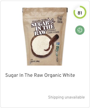 Sugar In The Raw White Nutrition and Ingredients