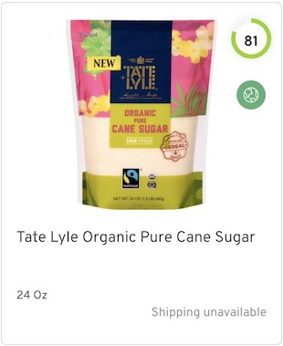 Tate Lyle Pure Cane Sugar Nutrition and Ingredients
