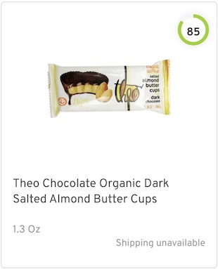 Theo Chocolate Organic Dark Salted Almond Butter Cups Nutrition and Ingredients