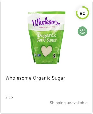 Wholesome Organic Sugar Nutrition and Ingredients