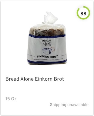 Bread Alone Einkorn Brot Nutrition and Ingredients