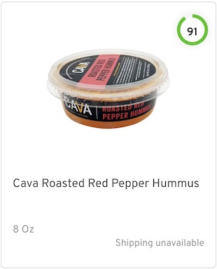 Cava Roasted Red Pepper Hummus Nutrition and Ingredients